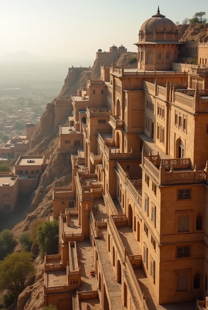 Jaisalmer Palace is spread over a huge area full view 