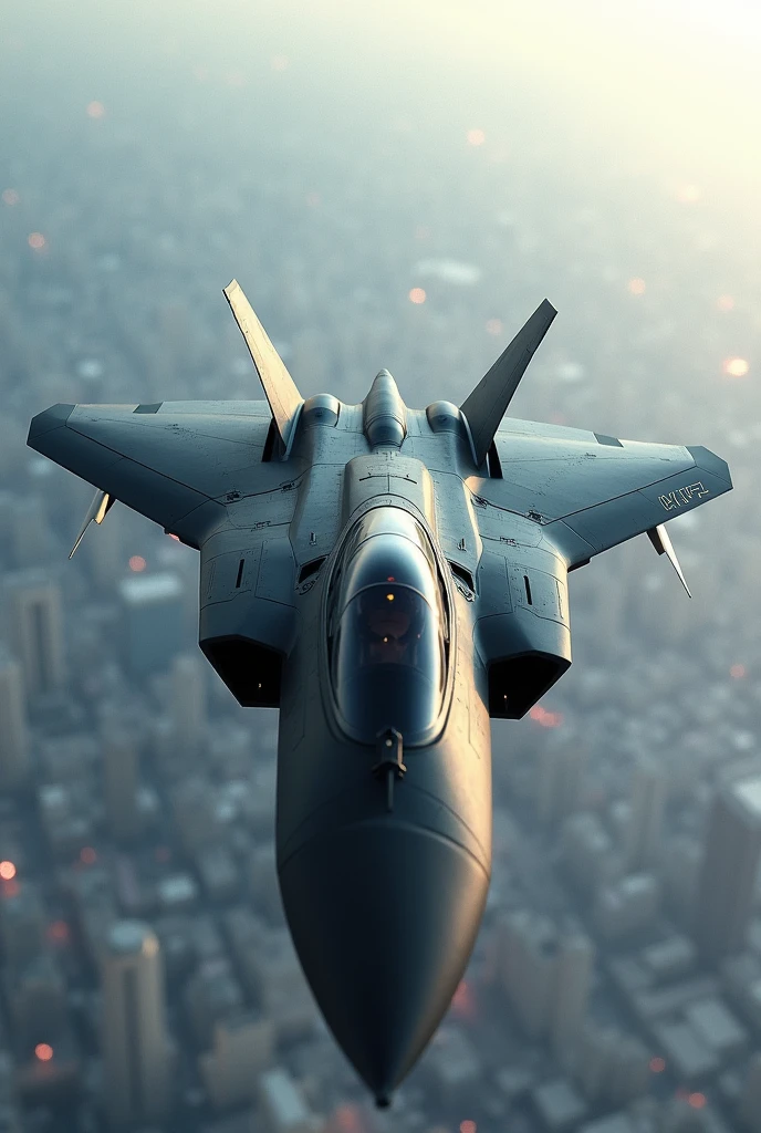 A futuristic fighter to Jet in black , a man flying like super man 