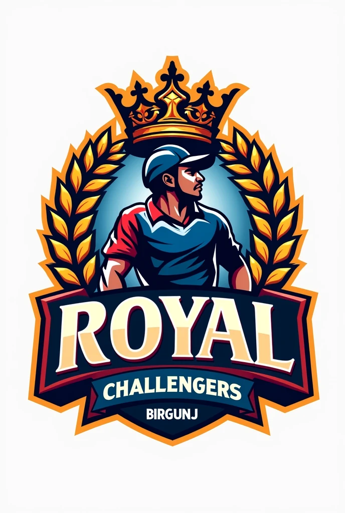 A cricket team logo written Royal Challengers Birgunjj