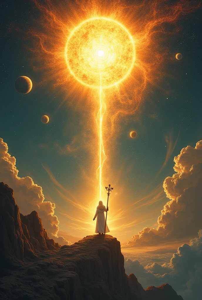 "The sun is a blind god,
who paints worlds with his stick of light."