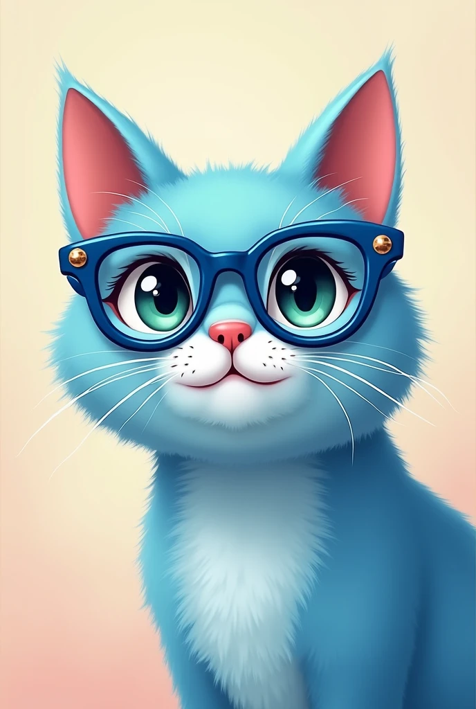 Blue cat eye glasses