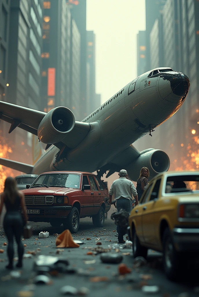 Digit aeroplane crash with men car accident