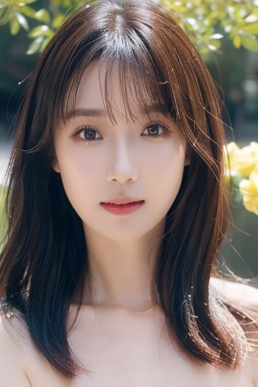 (((Exposing breasts 1.6))),(((Exposing breasts 1.6))),(((Exposing breasts 1.6))),masterpiece, Highest quality, 8k, Absurd, Beautiful medium long bob hair,Woman in her late 20s, That shy expression is cute, （Sensual Style）,(（Seven episodes were filmed.................1.4）), (Nude 1.5), No makeup, The near road and the far road, Written boundary depth, Surreal, High resolution, photograph, Sharp focus, Face lamp, Dynamic Lighting, highest detailed, ,Extreme detaileds、Super detaileded、detailed、Real Skin、elegant features、Positive and optimistic、（The background is a colorful flower field)