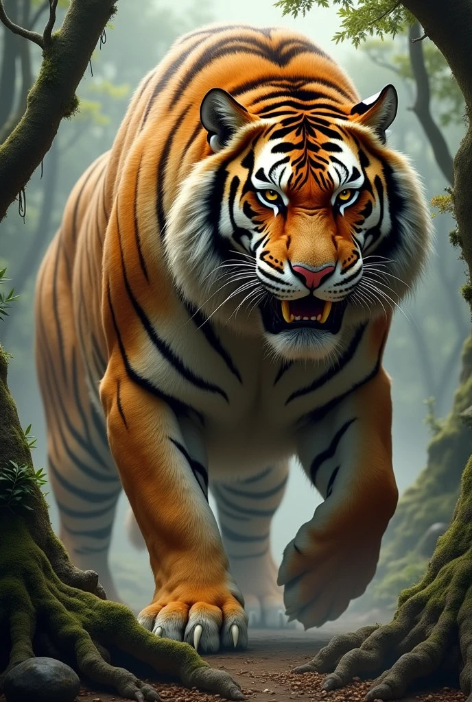 Create a ancient tiger animal