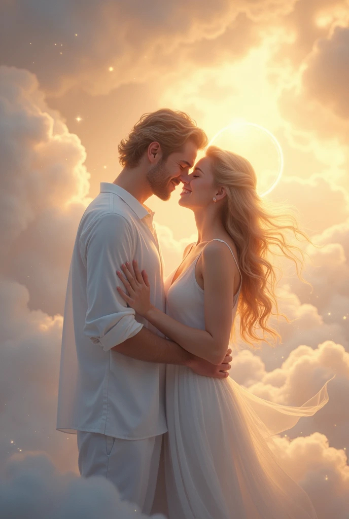 Heaven man enjoying his time with his partner in heaven