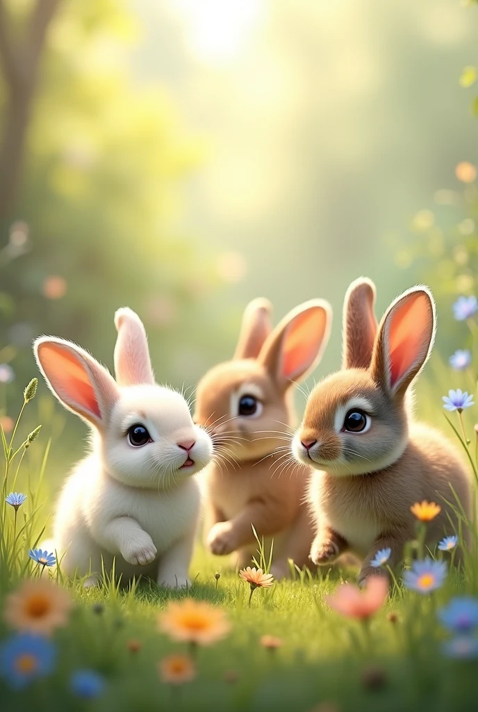 Cute rabbit kids