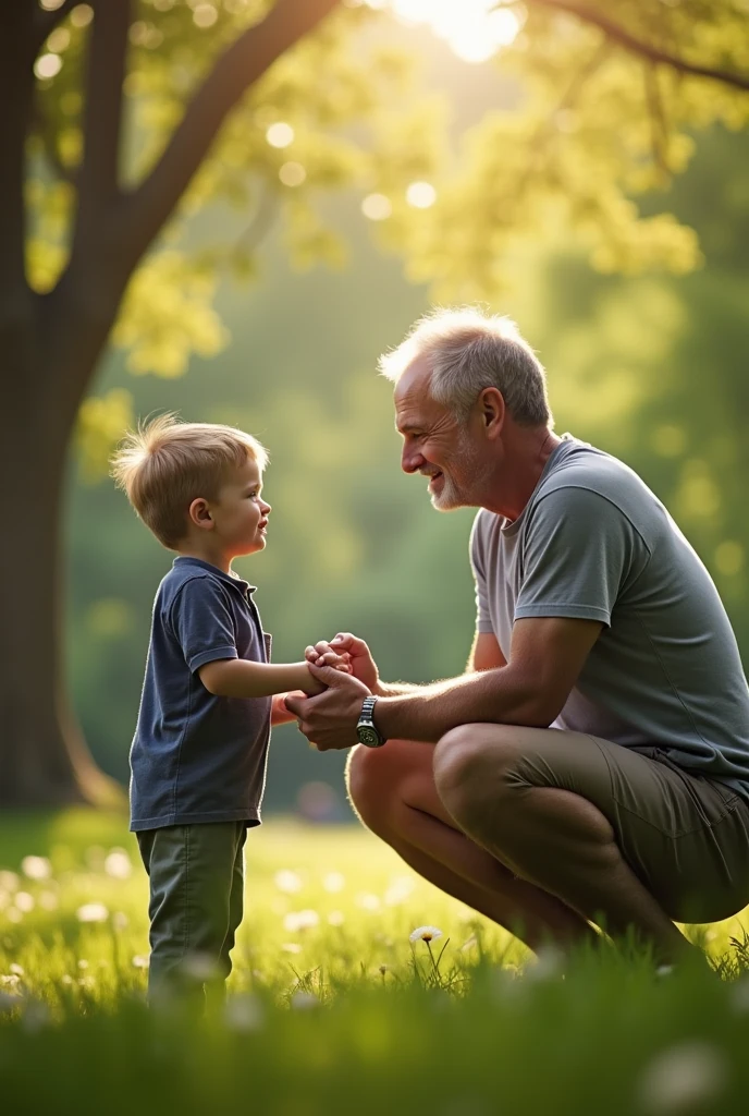 Photo for fathers day 
Father holding sons hand
