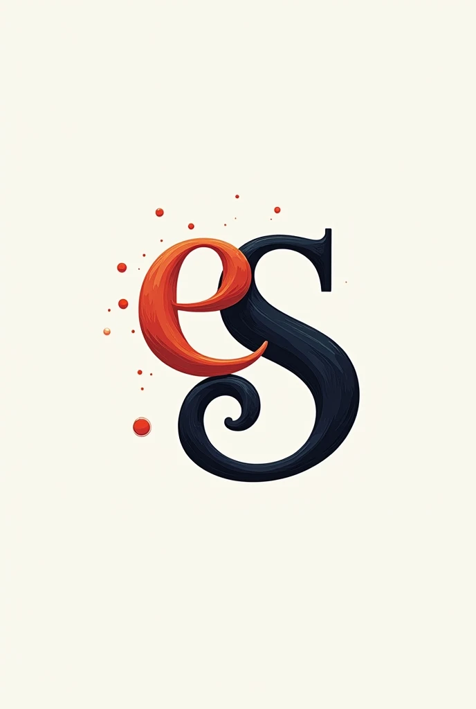 combine the letters E and S in a logo for a more creative illustration website and letters together that complement each other
