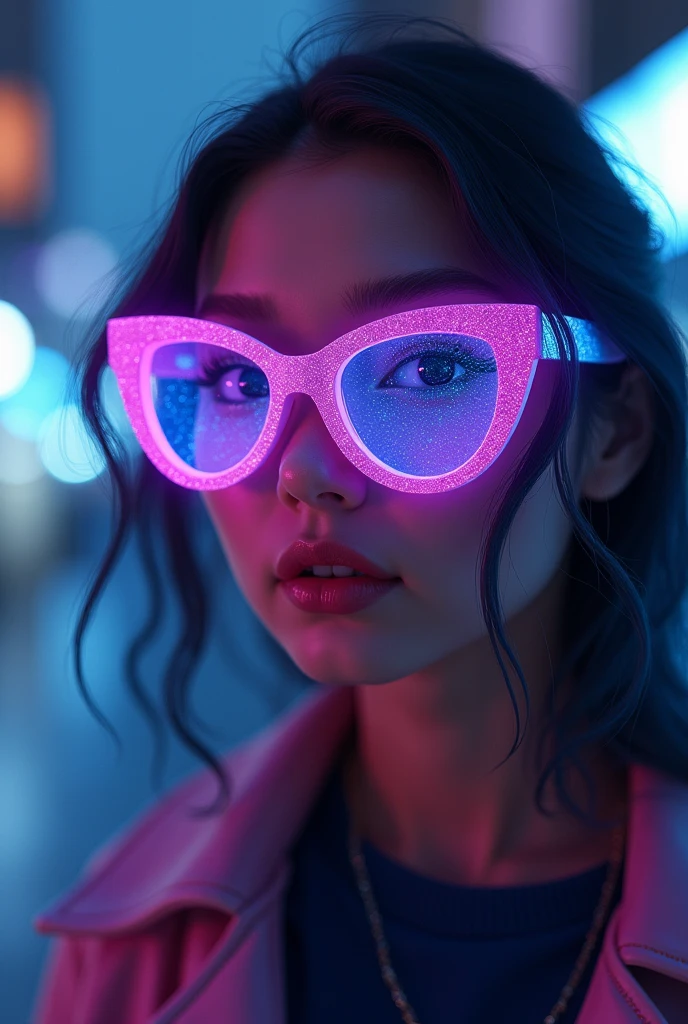 Blue and purple glasses
