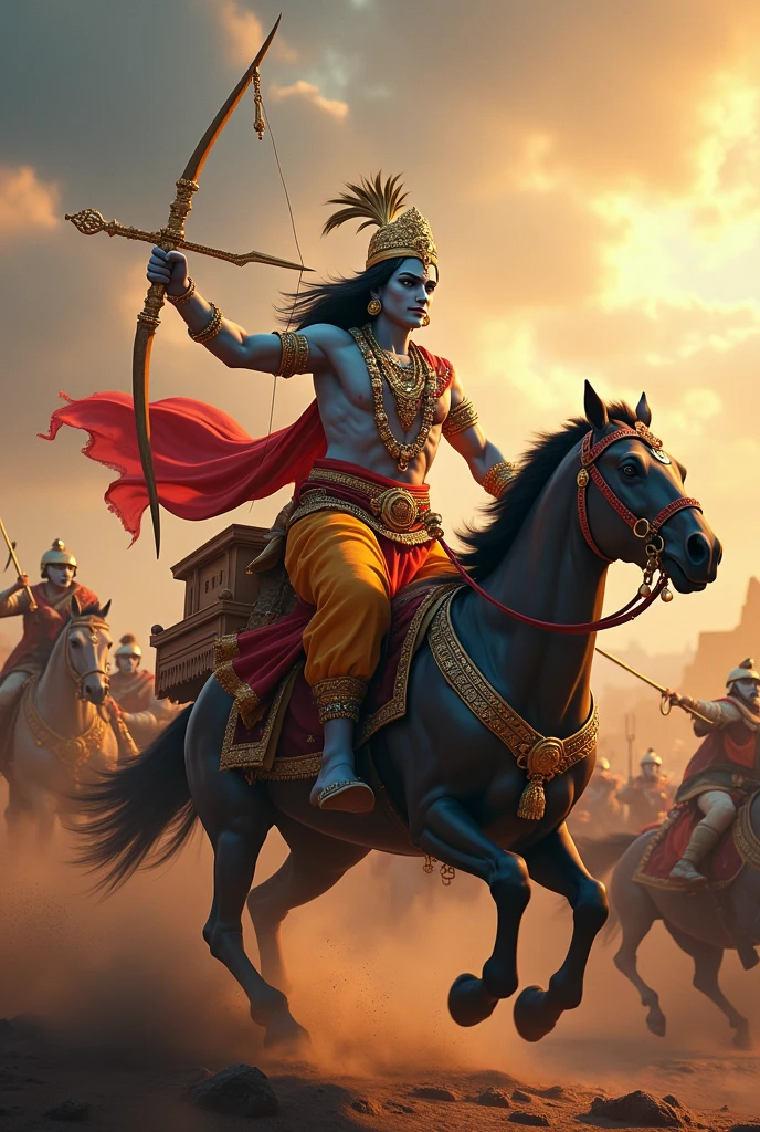 Load krishna at battle with horsecart