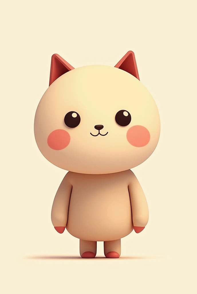 Create a cute character from primitive solid shapes