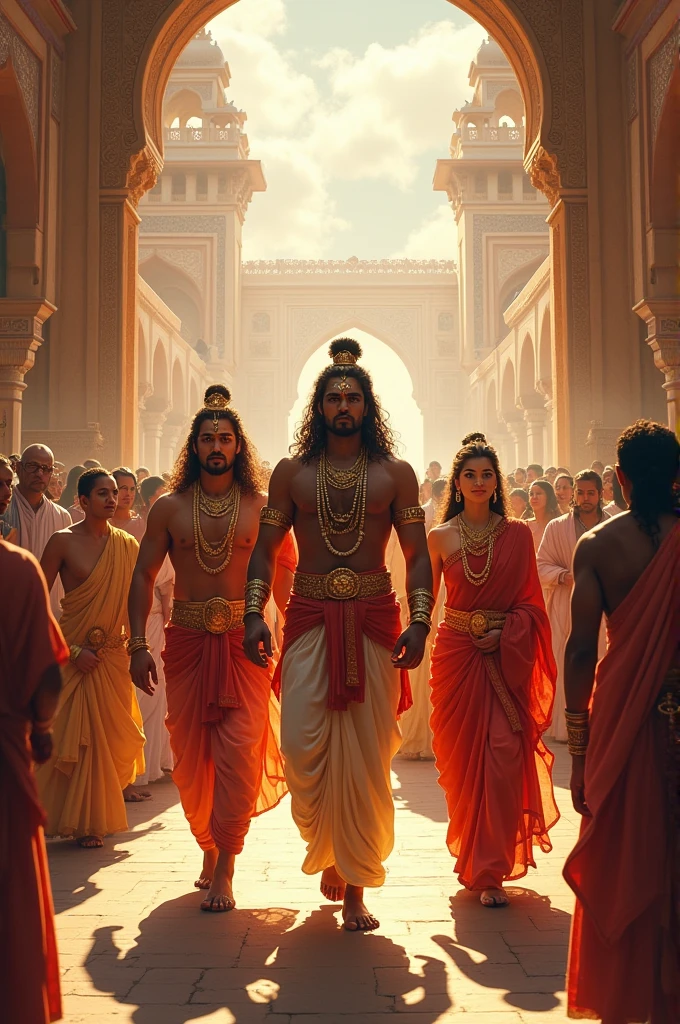 ram, laxman & Sita returning to ayodhya
