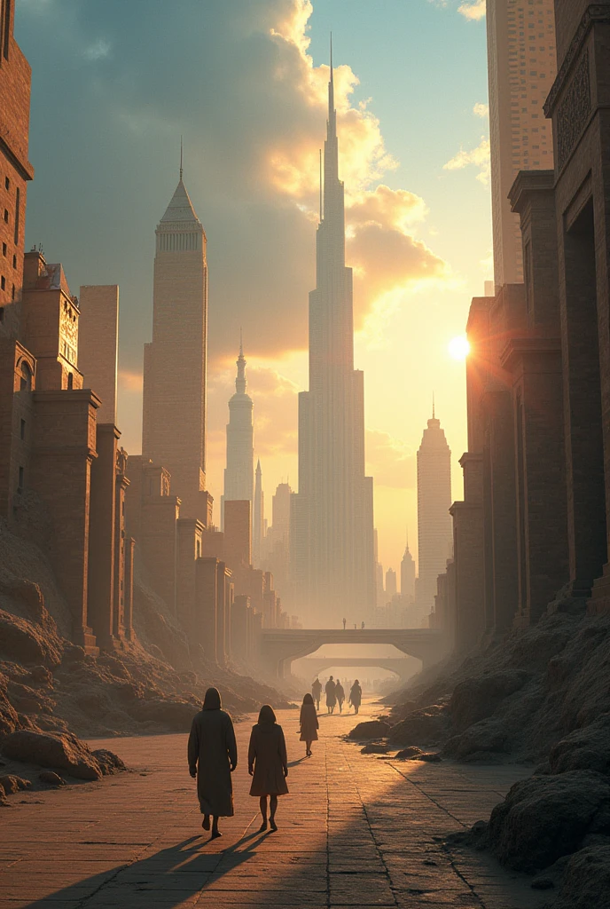 A time-traveling journey through pivotal moments in human history, seamlessly blending past, present, and imagined future. Ancient wonders morph into modern marvels, then transform into awe-inspiring futuristic cityscapes. Style: epic scale, smooth transitions, historical accuracy blended with speculative fiction, cinematic orchestral score. --duration 60s --fps 24