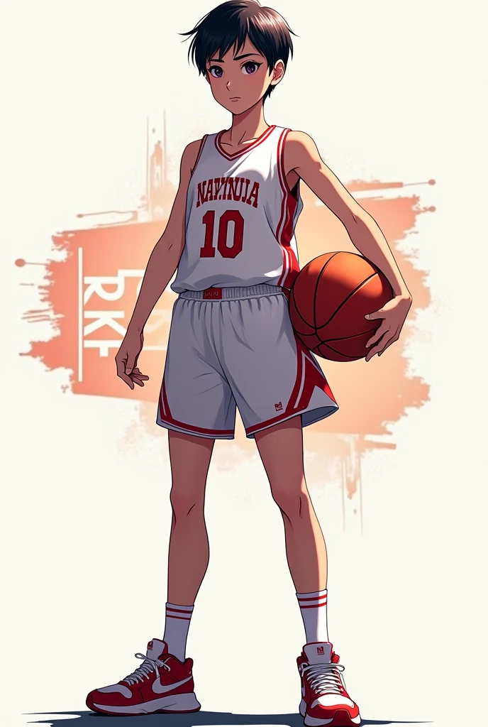 basketball girl short hair have text Rx8