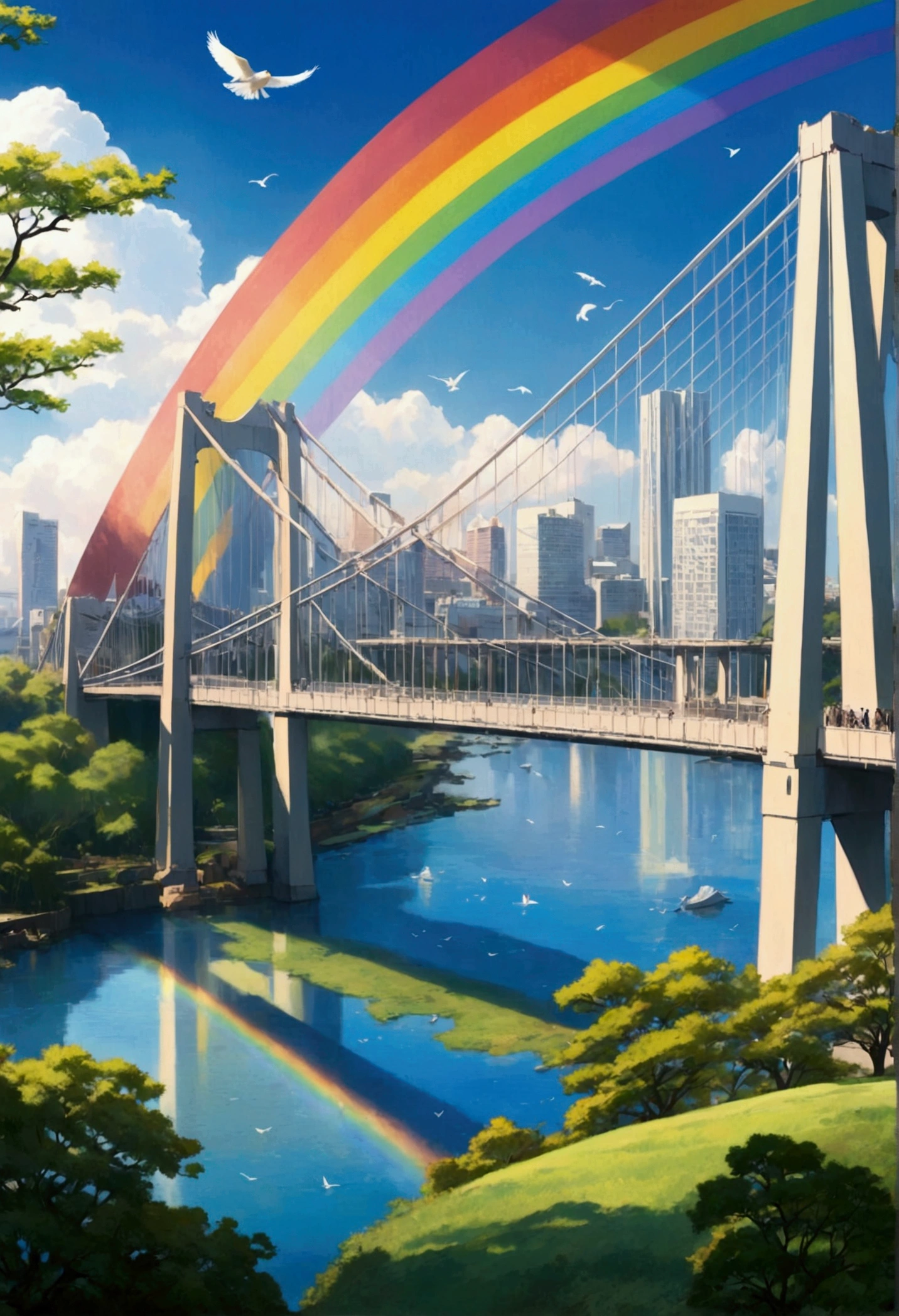 Odaiba，Rainbow Bridge，Bird Habitat，ruins