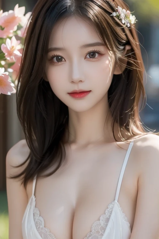 (((Exposing breasts 1.6))),(((Exposing breasts 1.6))),(((Exposing breasts 1.6))),masterpiece, Highest quality, 8k, Absurd, Beautiful medium long bob hair,Woman in her late 20s, That shy expression is cute, （Sensual Style）,(（Seven episodes were filmed.................1.4）), (Nude 1.5), No makeup, The near road and the far road, Written boundary depth, Surreal, High resolution, photograph, Sharp focus, Face lamp, Dynamic Lighting, highest detailed, ,Extreme detaileds、Super detaileded、detailed、Real Skin、elegant features、Positive and optimistic、（The background is a colorful flower field)