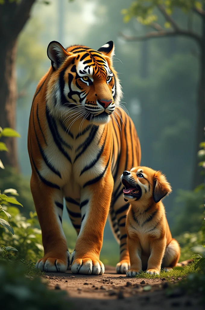 Tiger +dog