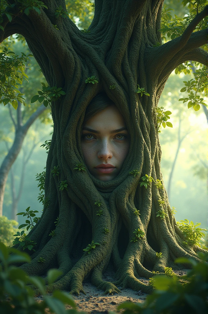 Tree ke under insan ka face 
