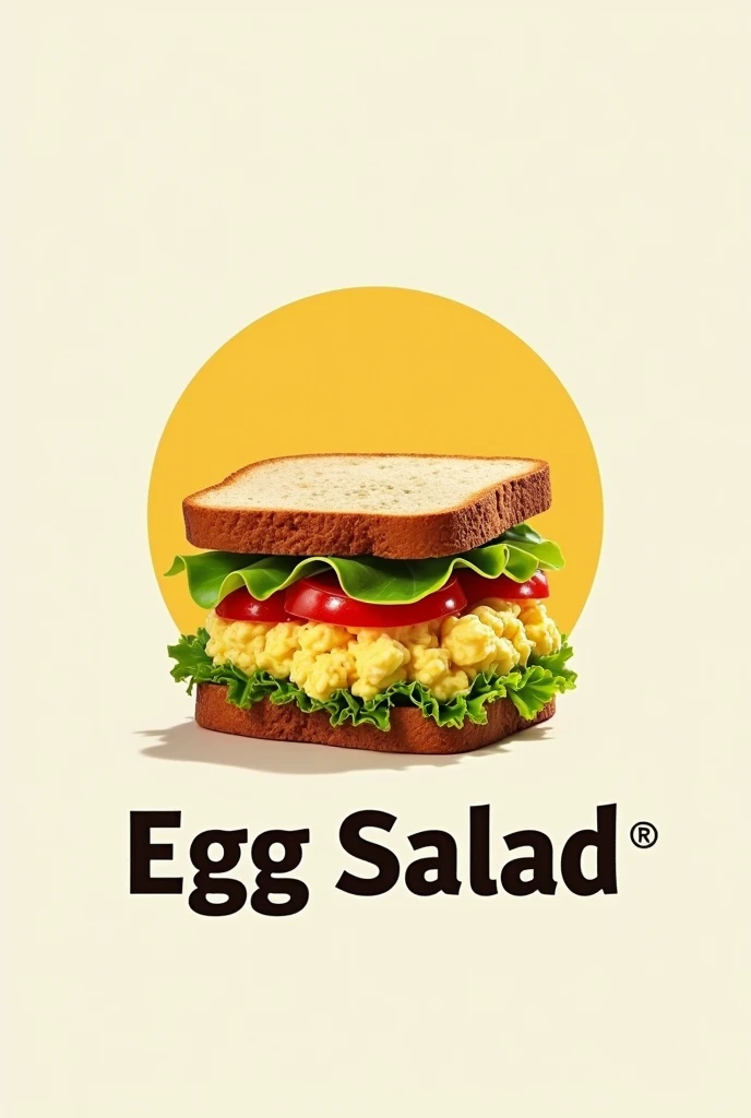 Show me a picture of this sandwich: 

Bread
Boiled egg and Mayonnaise "mixed" (it should be egg sandwich spread) 
Bake sliced potato
Lettuce 
Ham
Cheese
Bread

Make it a art logo and they all should be together and lined up