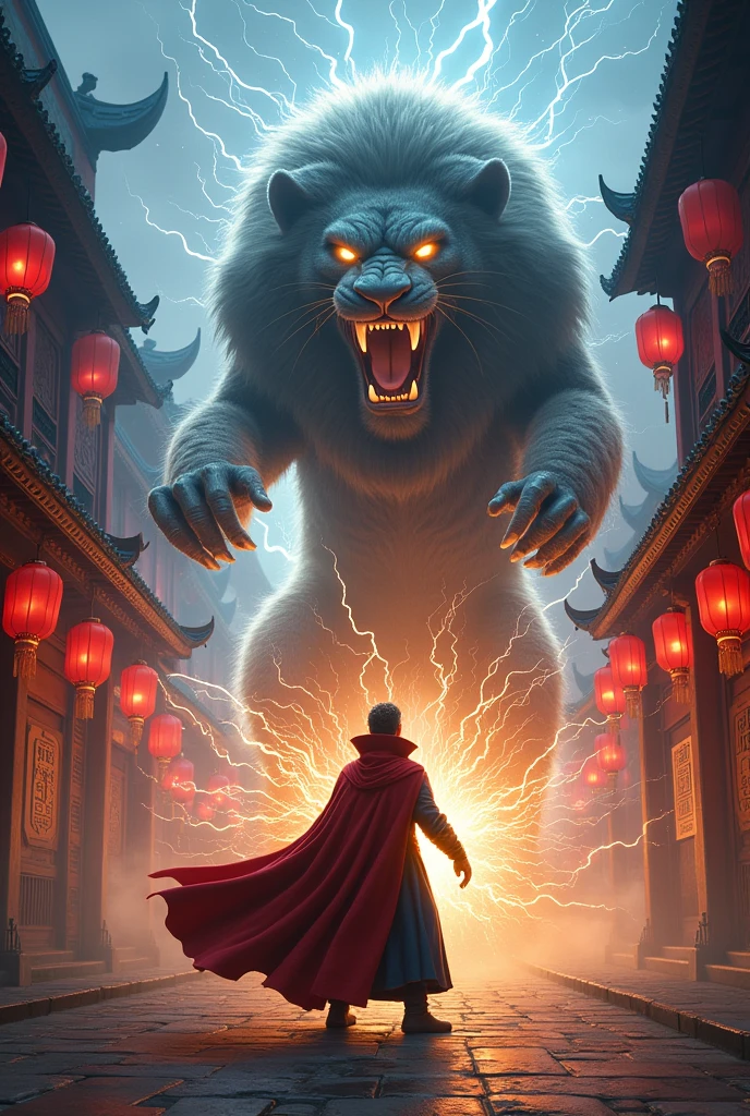 Doctor Strange fight with Monster lion in China