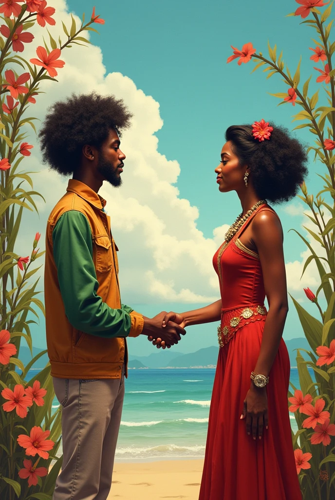 Make a picture with Tyler the Creator and the First Lady of Nicaragua Rosario Murillo shaking hands