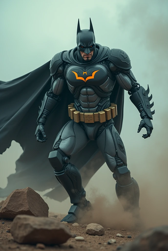 batman and a man in a suit are fighting over a rock, saudi futuristic warrior mecha, batman mecha, dramatic cinematic action shot, cyberpunk batman, cinematic action shot, dramatic action photography, cinematic battle, epic action shot, dramatic action shot, robot killing man, epic cinematic shot, dynamic dramatic shot, epic action scene, cinematic 4k wallpaper