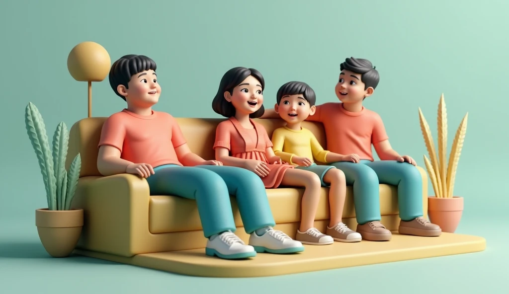 (masterpiece:1.2, best quality,Ultra-high resolution,Very detailed),8K,(wallpaper),(Reality:2.0),(RAW photos:2.0),(Plastic model:2.0),(A family of four driving:2.0),(houses,Relaxed expression,Very simple design),(Isometric 3D perspective model),matte paint