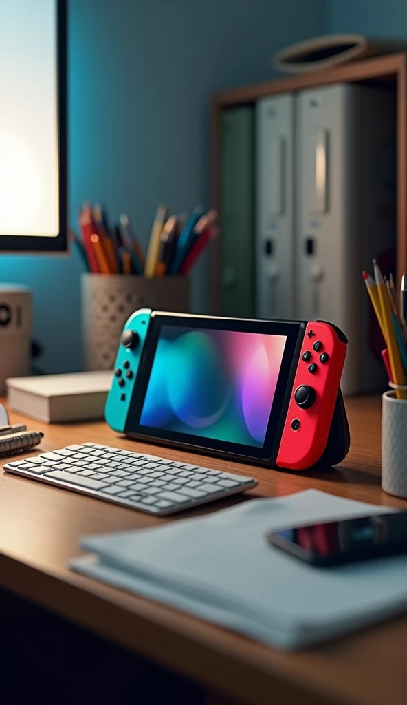 Nintendo Switch on the desk