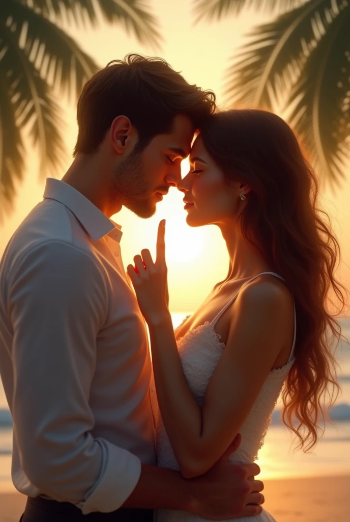 Man and woman The palms must not touch Only the fingertips 