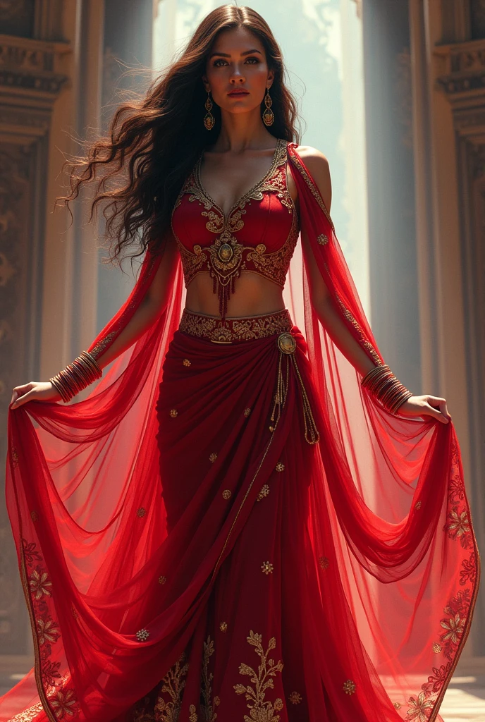 Scarlet witch in Indian dress hot