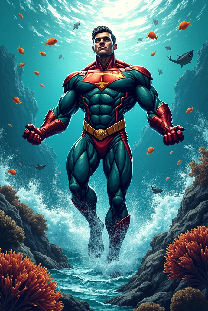 MARINE SUPER HERO SPORTS T-SHIRT