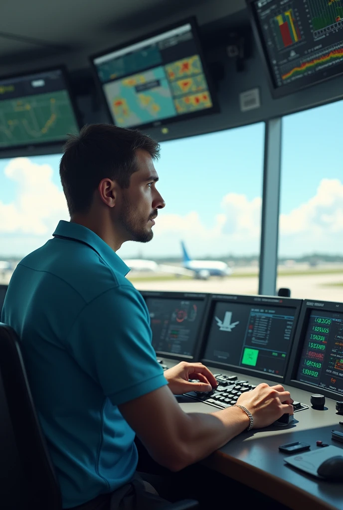 /imagine prompt: polo shirt air traffic control