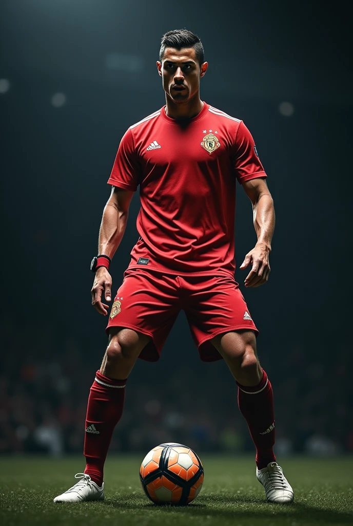 Cristiano Ronaldo with football under his foot