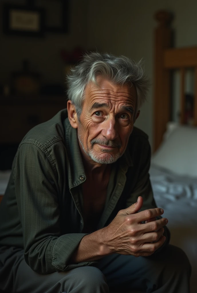 Old man gay with panis