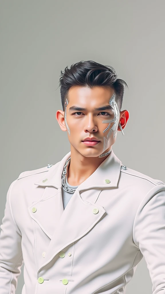 Cyberpunk handsome boy realistic 8k