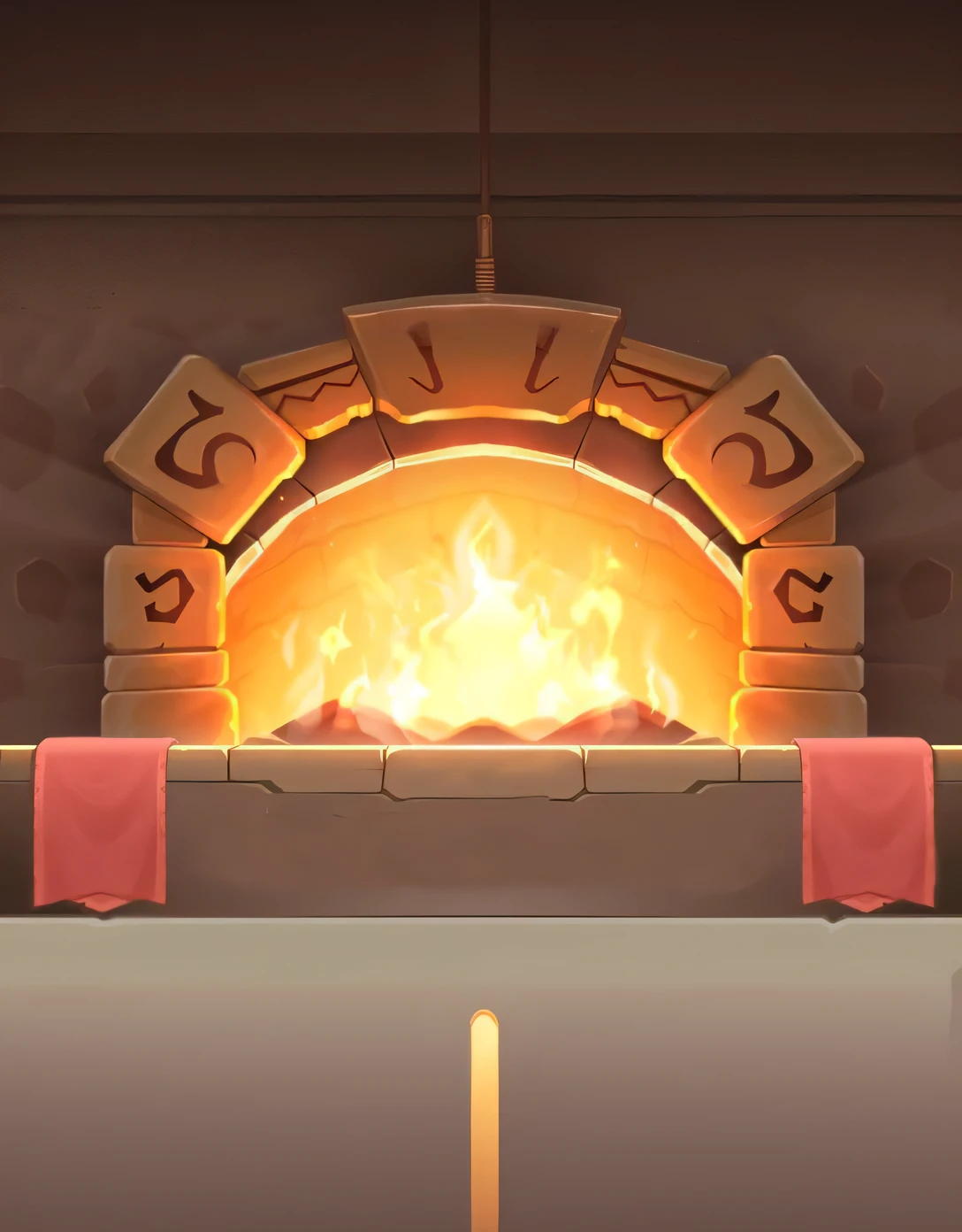 A forging scene，Added wall to the forge