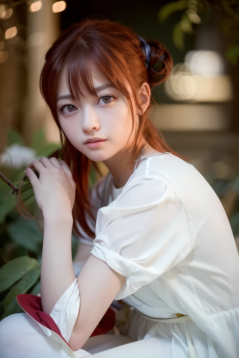 Gintama, Kagura, Orange Hair, red dresolutions, Double Bang, bun coiner, china dresolutions, chinese clothes, Knee Boots, short sleeines, Small breasts, blue eyes, wood, (in_wood), On the branch, in,, (masterpiece:1.3), (Highest_quality:1.3), (Ultra_detaileded:1.3), 8k, very_clear,, One girl, 一人in,, Outdoor,, insane detaileds, intricate detaileds, hyperdetaileded, Ultra detaileded, extreme detaileded, expensiveest detaileded, expensive_detailed, colorful, beautiful, 高resolution, Realistic, expensiveresolution, Ultra_expensive_resolution, photograph, beautiful, very_delicate,, seductiine_smile,