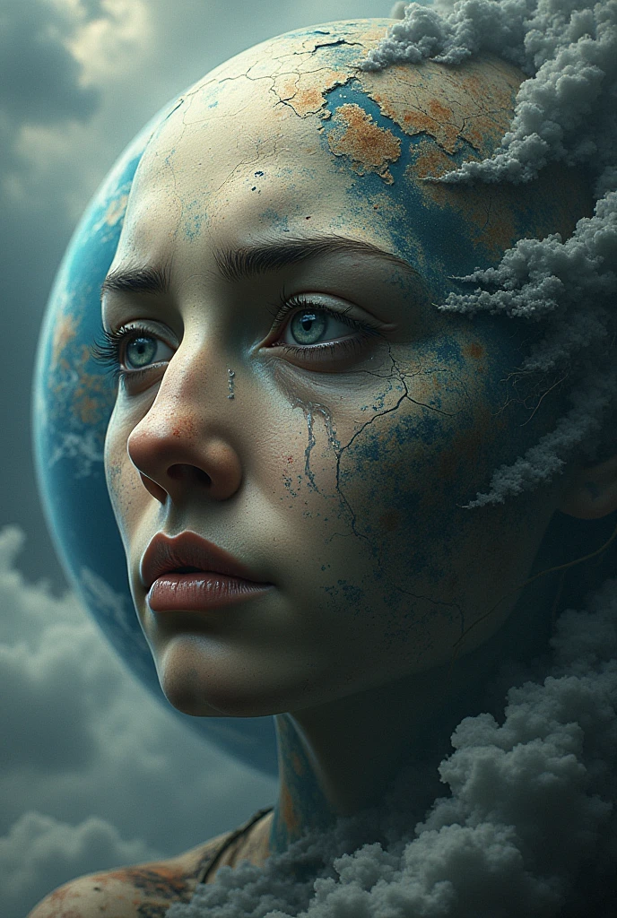 the sad face of the earth due to natural disasters