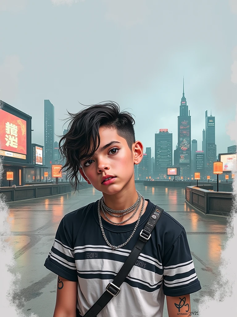 Cyberpunk realistic boy