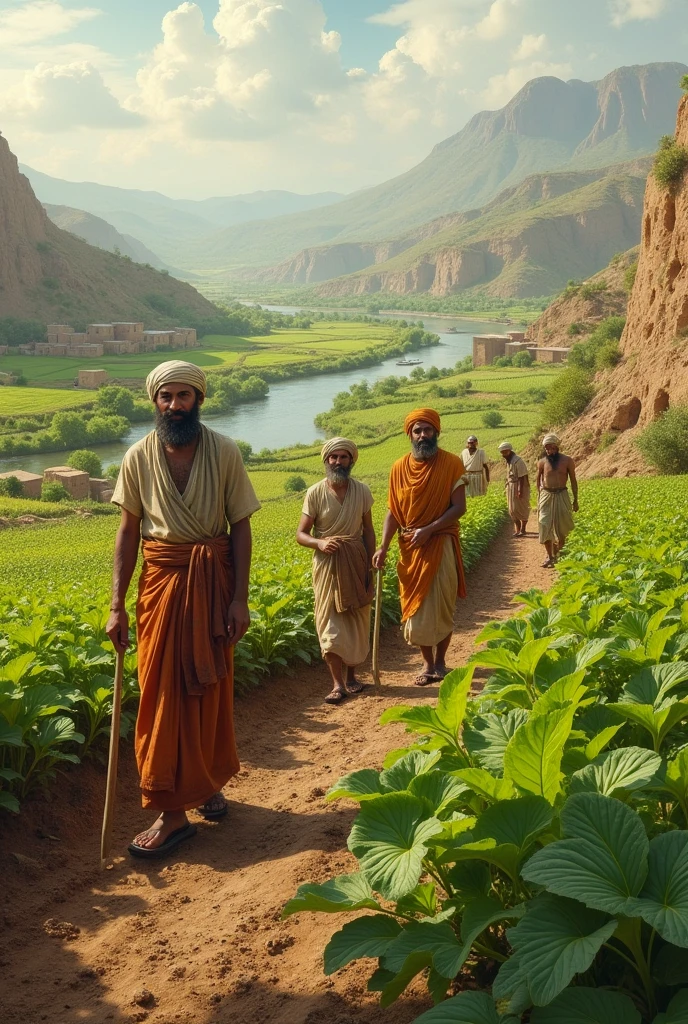 Indus valley civilization people practicing agriculture 