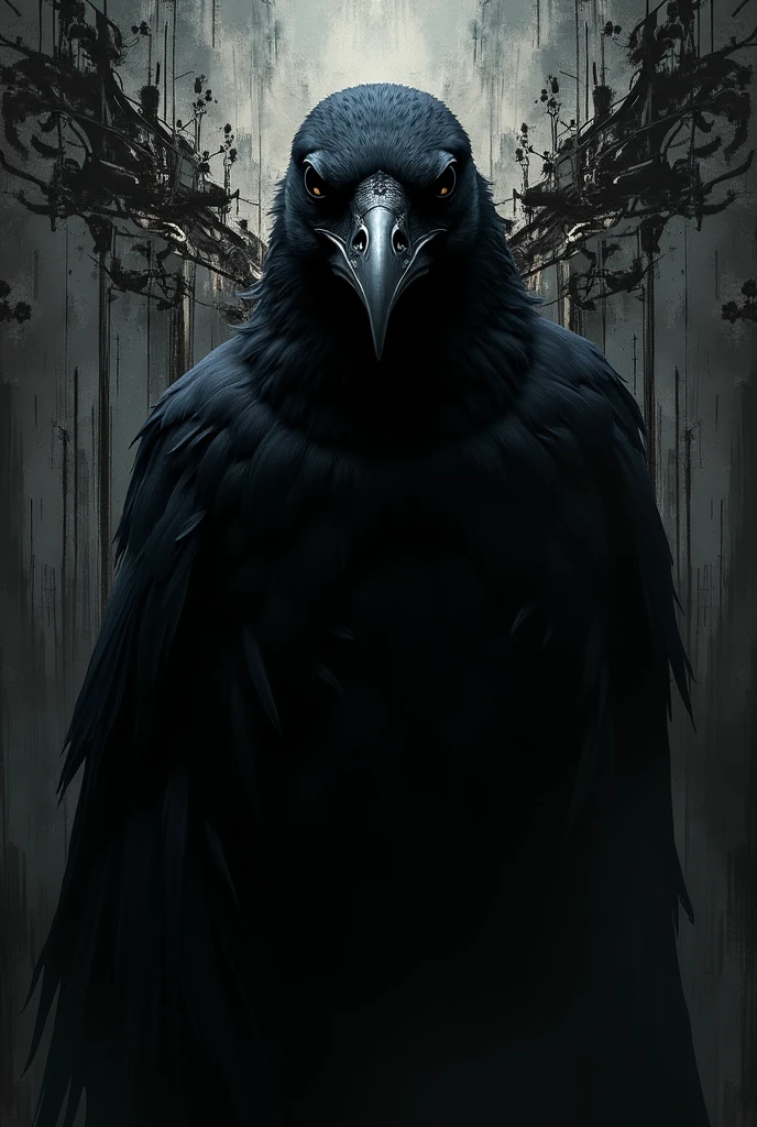 A image in which the background in
design and (Black bird)written on it dark