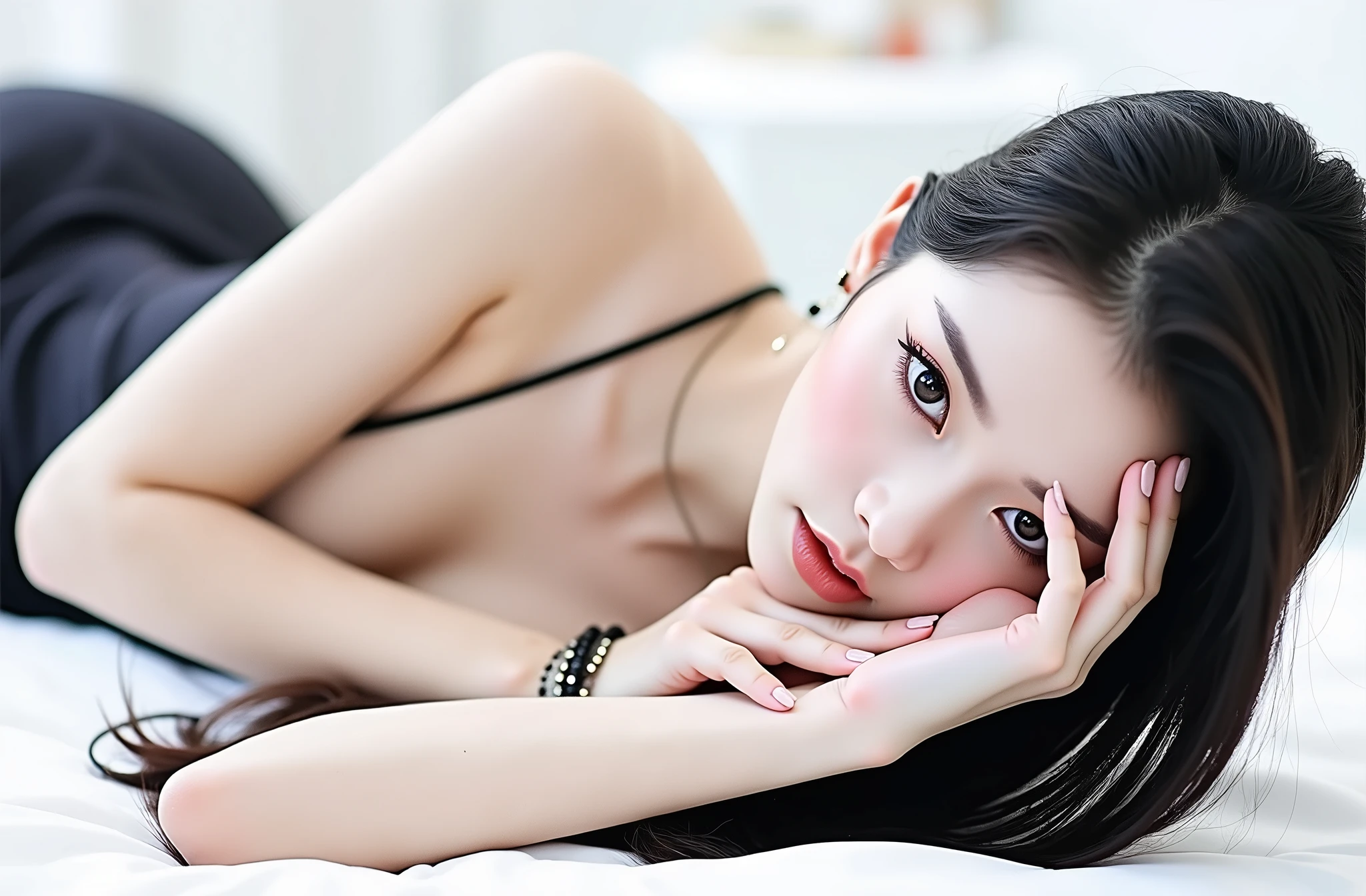 8K, masutepiece, Raw photo, Best Quality, Photorealistic, Highly detailed CG Unity 8k wallpaper, depth of fields, Cinematic Light, Lens Flare, Ray tracing, (Extremely beautiful face, Beautiful lips, Beautiful eyes), intricate detail face, (( Ultra detailed skin)) Frangipani, long hair, conjunctivitis, big breasts, pointed ears, face mark, forehead mark, deepshadow, Pretty Korean girl, Kpop Idol, 1 girl, (Very slim and slender fit muscular body:1.3), ((Looking at Viewer)),(Big smile:1.3) , (Fashion Sexy Girl, (Blurred background), Fashion Street ),(No people in the background:1.3), Beautiful earrings, Bracelets, Necklace, pantyhose, Clear eyes, Walking, ( pale skin), (Big eyes), (Brown hairs), (Full body shot), ((sexy micro bikini set)), ((sexy micro bikini set)), (Looking at Viewer:1.3) opened breast, Beautiful hands, perfect body, Big, beautiful breasts, Beautiful butt, medium breasts, backtrack, ass forcus, Before the eyebrows,(Tight Dress), NSFW.