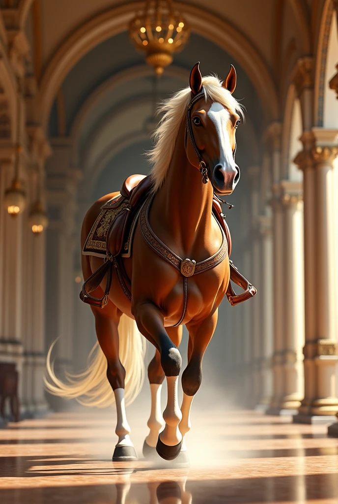 "H" is for Horse, trotting gracefully through the hall! Imagine a majestic horse clip-clopping its way down a grand hallway, its hooves making a rhythmic sound. Join us on a fun and imaginative journey as we explore the alphabet with our animal friends, from horses to penguins to tigers.