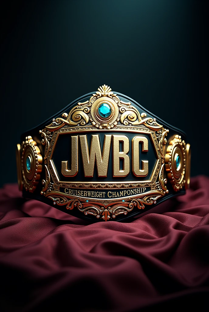 Championship Belt with “JWBC” in the middle and “Cruiserweight Championship” in smaller lettering under it