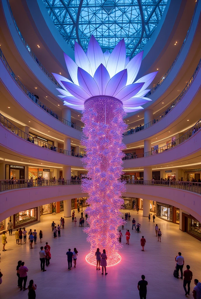 I WANTED TO DO AERIAL DECOR IN a wide CENTRAL ATRIUM OF A MALL WITH over 300 Kinetic Balls and a gaint inverted lotus as a center piece for Diwali in India. As in There will be no on ground setup and the lotus will hanging with Kinetic balls upside down.
