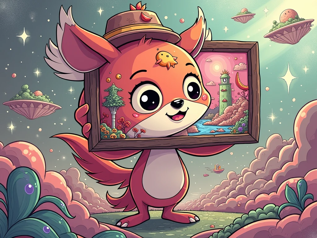 cartoon character holding this image