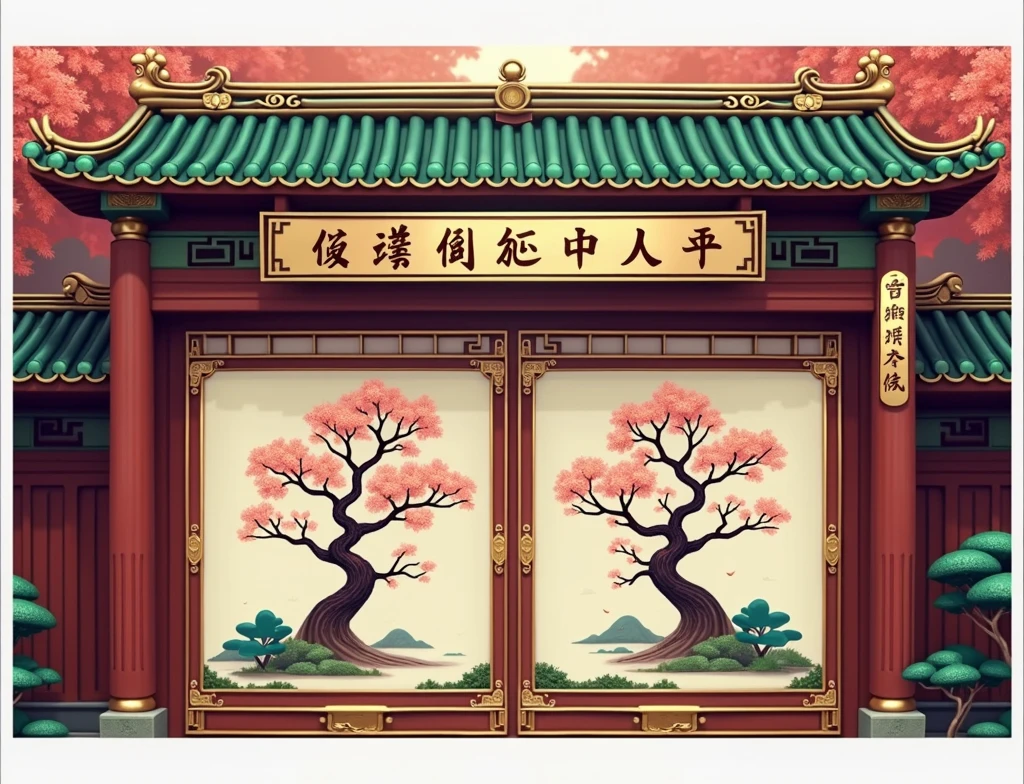 Roof of Chinese building,eaves,Green tiles,Green Chinese palace architecture,