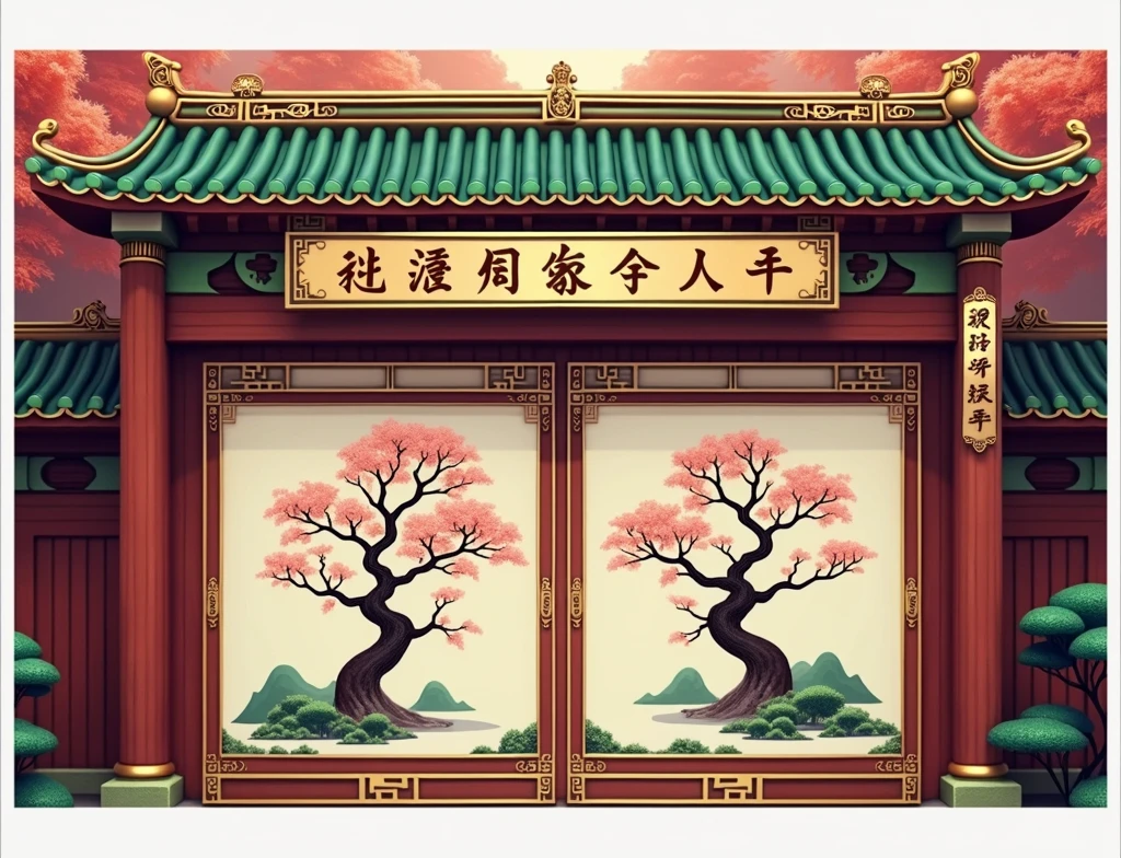 Roof of Chinese building,eaves,Green tiles,Green Chinese palace architecture,