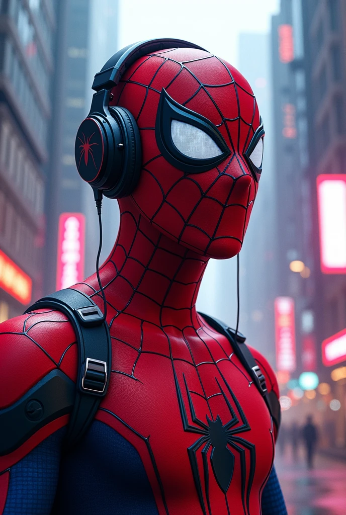 Spider man, headphones, cool, mask