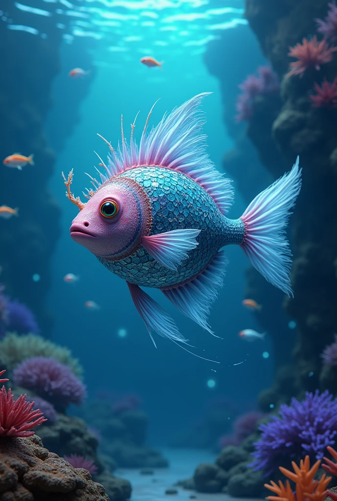 Generate something different type of fish that anyone can want to see for youtube so that anyone eye-catching. Make like water princes